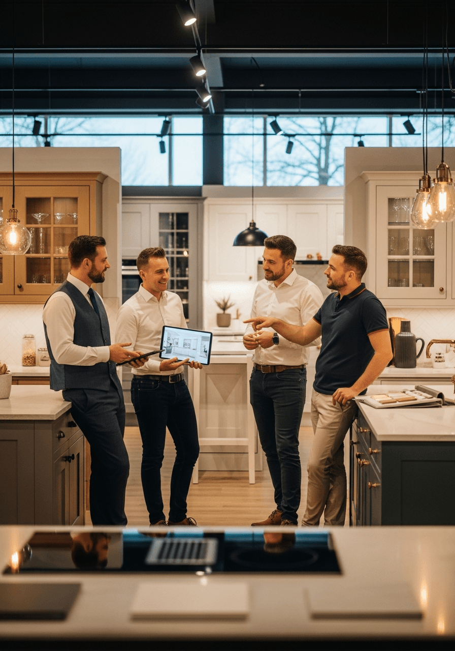 Kitchens & More team in showroom