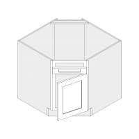 Corner sink base