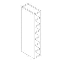 Wall roll-out end shelf